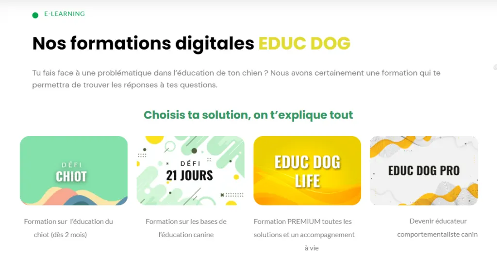 formations digitales EDUC DOG éducation canine