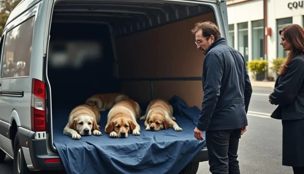 un drame survient à nantes : trois chiens meurent dans la camionnette d'un pet-sitter. leurs maîtres engagent des poursuites judiciaires pour obtenir justice.