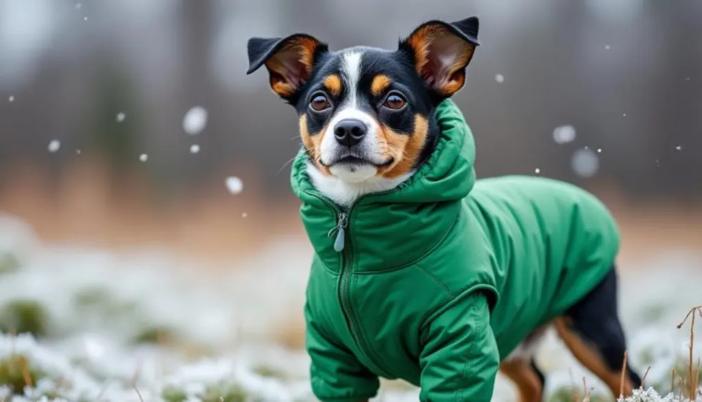 découvrez le manteau étanche d'hiver fansu, une veste isolante confortable conçue pour protéger votre chien du froid. disponible en taille xs et en vert, adaptée aux chiens de petite à grande taille.