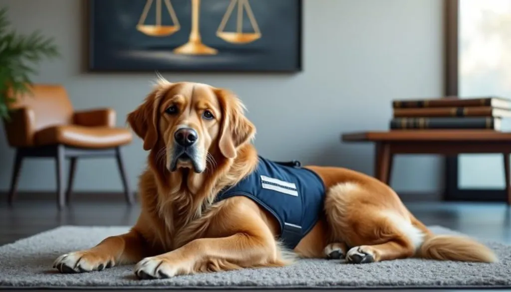 dĂ©couvrez les raisons touchantes qui ont conduit Ă la retraite anticipĂ©e de lol, le premier chien dâassistance judiciaire, surnommĂ© « il en perd ses poils ! ».