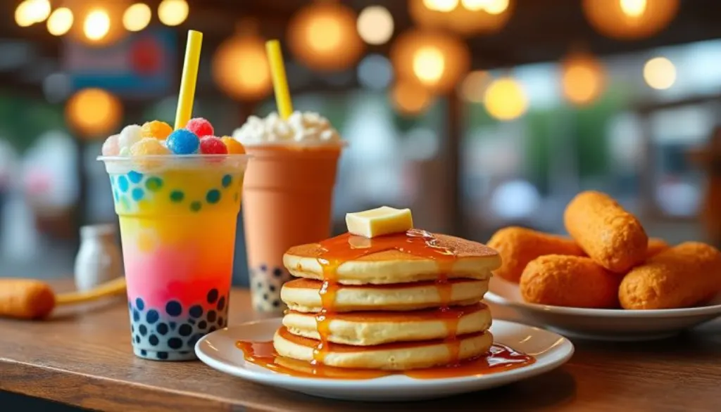 découvrez comment la nouvelle star de la street food sur les réseaux sociaux révolutionne vos pauses gourmandes avec bubble tea, pancakes moelleux et corn dogs revisités.