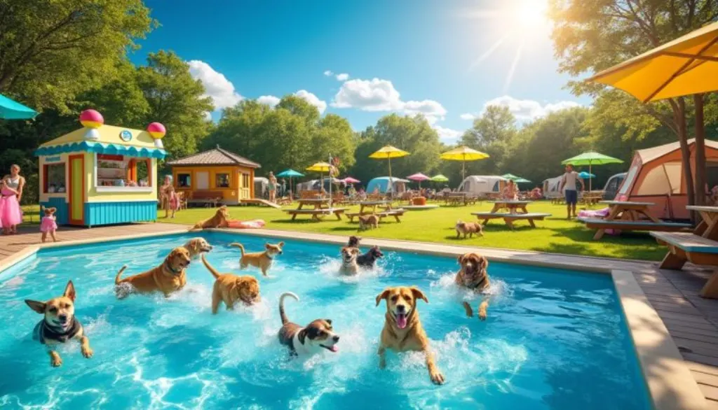découvrez le camping idéal pour chiens et maîtres avec glaces, piscine, caniparc et toutoubar. un séjour convivial et adapté à vos compagnons à quatre pattes.
