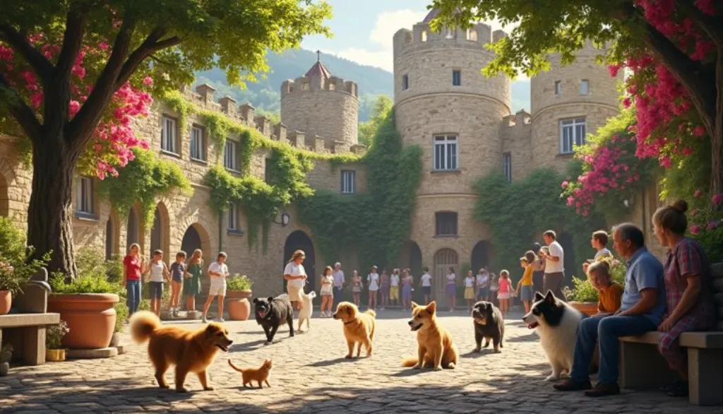 vivez une journée magique au château de castelnou et célébrez nos fidèles compagnons à quatre pattes avec des activités uniques et des moments inoubliables.