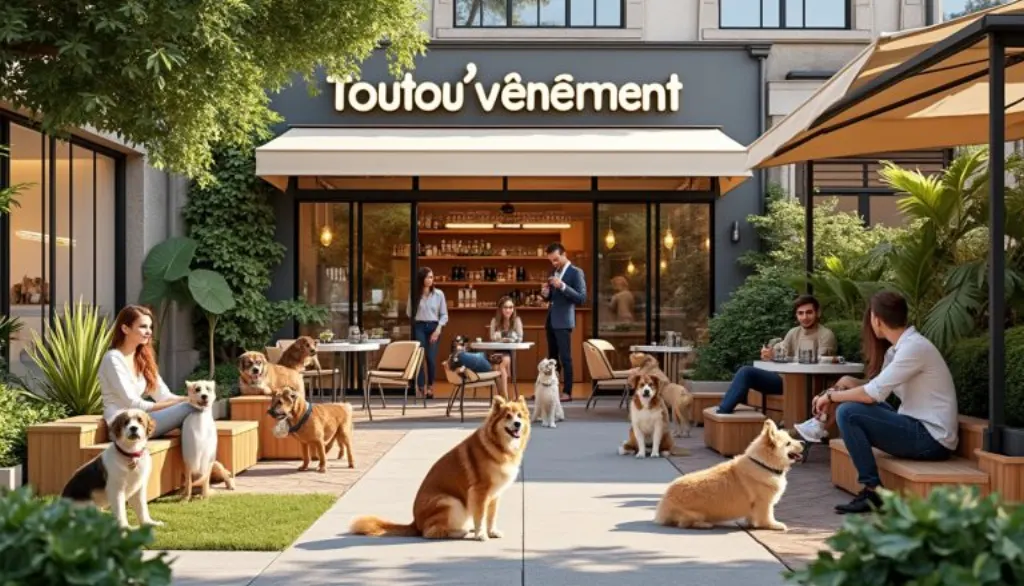 découvrez "toutou'vènement", le café dog en ville où les chiens sont rois ! un espace clos convivial dédié à nos amis à quatre pattes pour des moments de bonheur partagés.